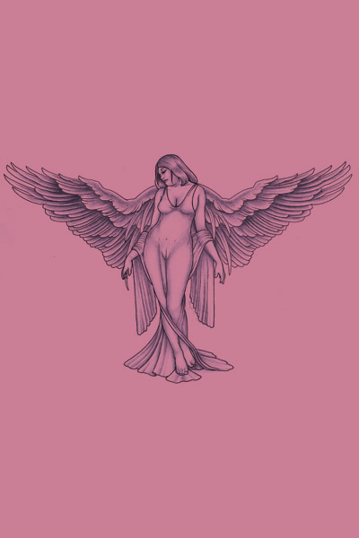 female guardian angel drawings